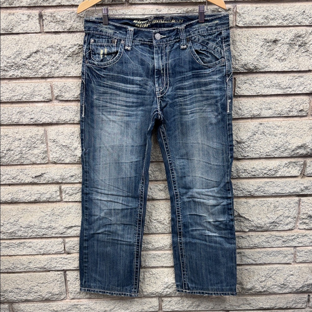 Men's Y2K Street Legal Blue Washed Denim Jeans